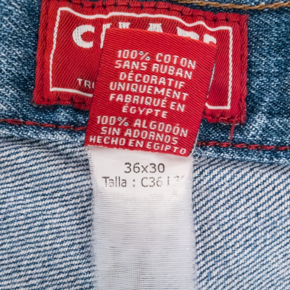 Chaps Denim Jeans Mens 36x30 Blue Straight Leg 100% Cotton Regular FITS 36x30 - Picture 3 of 16